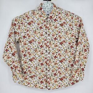 Fohemr Shirt Mens XXL Button Up‎ Roses All Over Print Long Sleeve Casual Big